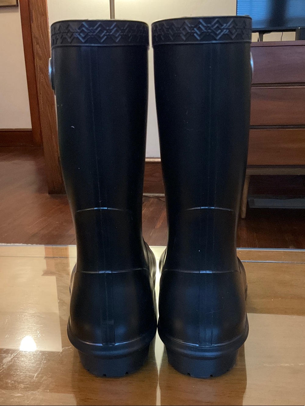 UGG Women's Black Rubber Boots - Picture 4 of 8